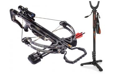Image of Barnett Crossbows Whitetail Hunter, Crossbow, 78038 W/ Vanguard Veo Shooting Stick