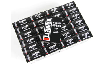 Image of Barrett .50 BMG 661 Grain Brass Cased Centerfire Rifle Ammo, 10 Rounds, 14671