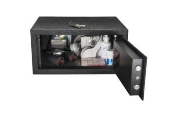 Image of Barska 0.46 Cubic Fit HQ100 Biometric Keypad Safe, Black, Small, AX12888