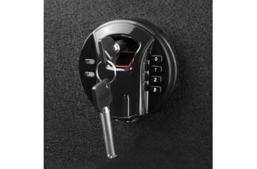 Image of Barska 0.46 Cubic Fit HQ100 Biometric Keypad Safe, Black, Small, AX12888