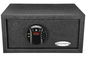 Image of Barska 0.46 Cubic Fit HQ100 Biometric Keypad Safe, Black, Small, AX12888