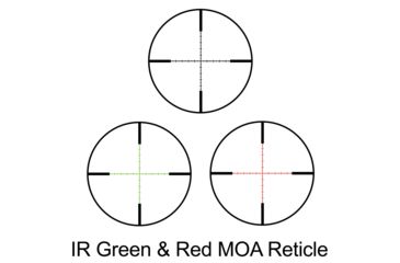Image of Barska 1.5-6x44mm Level Rifle Scope,Illuminated MOA Reticle, Black, Medium AC12780