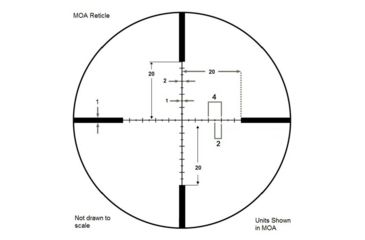 Image of Barska 1.5-6x44mm Level Rifle Scope,Illuminated MOA Reticle, Black, Medium AC12780