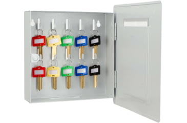 Image of Barska 10 Capacity Picture Wall Mount Photo Frame Key Cabinet w/Magnetic Lock, 4x6in, Grey, Small, CB13060