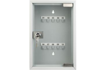 Image of Barska 10 Position Key Cabinet w/Glass Door,Gray CB12986