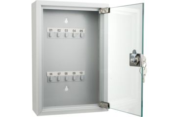 Image of Barska 10 Position Key Cabinet w/Glass Door,Gray CB12986