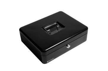 Image of Barska 12in. Cash Box, 6 Compartment Coin Tray w/ Key Lock, Closed CB11790