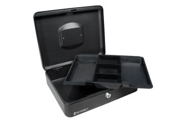 Image of Barska 12in. Cash Box w/ Key, Fully Open CB11834
