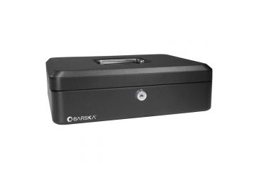 Image of Barska 12in. Cash Box w/ Key Lock, Closed CB11834