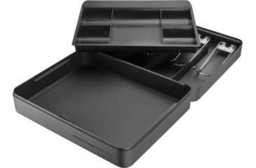 Image of Barska 12 inch Standard Fold Out Cash Box with Key Lock, Black, Small CB13052