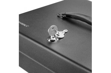 Image of Barska 12 inch Standard Fold Out Cash Box with Key Lock, Black, Small CB13052