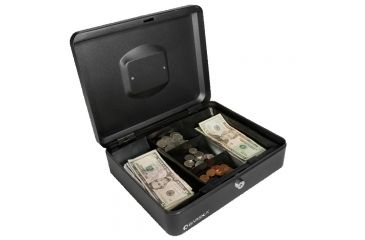 Image of Barska 12in. Cash Box w/ Key Lock, In Use CB11834