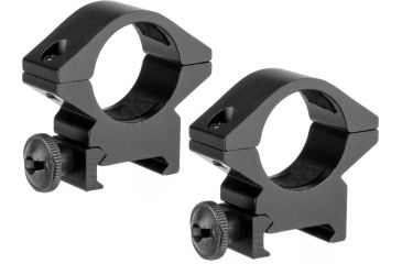 Image of Barska 1in Medium Height Weaver Style Rings, Black, Medium AI12664