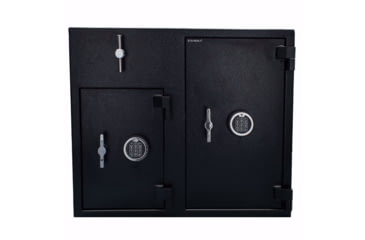 Image of Barska 2.58/4.68 Cu Ft Rotary Two Keypad Depository Security Safe, Black, Large, AX13522