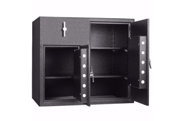 Image of Barska 2.58/4.68 Cu Ft Rotary Two Keypad Depository Security Safe, Black, Large, AX13522