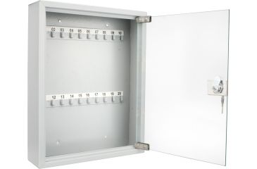 Image of Barska 20 Position Key Cabinet w/Glass Door,Gray CB12952