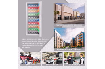 Image of Barska 240 Key Cabinet Digital Wall Safe, White, Large, AX13368