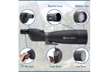 Image of Barska 30-90x90 Colorado Spotting Scope and Deluxe Tripod Combo Set DA12194