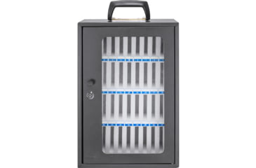 Image of Barska 36 Capacity Smartphone Lock Box w/Key Lock and Carry Handle, Black, Medium, CB14104