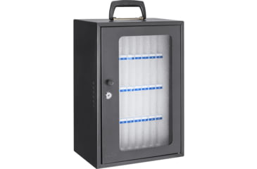 Image of Barska 36 Capacity Smartphone Lock Box w/Key Lock and Carry Handle, Black, Medium, CB14104