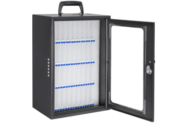 Image of Barska 36 Capacity Smartphone Lock Box w/Key Lock and Carry Handle, Black, Medium, CB14104