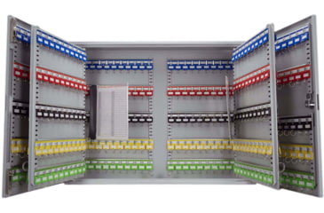 Image of Barska 400 Keys Adjustable Key Lock Box w/ Digital Lock, Grey, Medium, CB13604