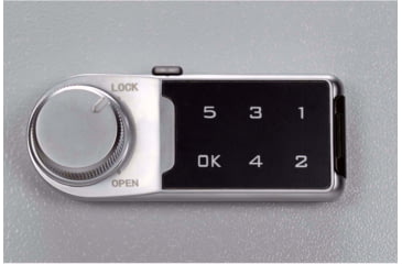 Image of Barska 400 Keys Adjustable Key Lock Box w/ Digital Lock, Grey, Medium, CB13604