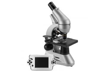 Image of Barska 40x, 100x, 400x, 4MP Digital Microscope w/ Screen, Silver, 3.5in. Screen AY12226