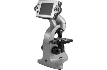Image of Barska 40x, 100x, 400x, 4MP Digital Microscope w/ Screen, Silver, 3.5in. Screen AY12226