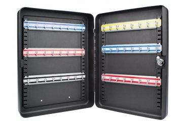 Image of Barska 48 Key Adjustable Lock Box Security Safe w/ Key Lock, Steel, Black CB12484