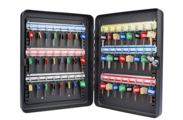 Image of Barska 48 Key Adjustable Lock Box Security Safe w/ Key Lock, Steel, Black CB12484