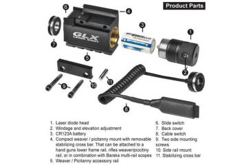 Image of Barska 4x30 IR Electro Sight with Green Laser &amp; LED Flashlight Combo Pack, GLX Green Laser, 210 Lumen, Light DA12190