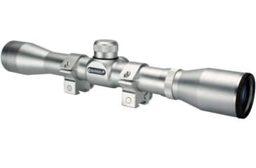 Image of Barska 4x32 Plinker-22 Rifle Scope w/ 3/8in Rings, Silver, Box Pack - AC10041