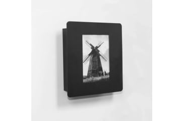 Image of Barska 5 Capacity Picture Wall Mount Photo Frame Key Cabinet w/Magnetic Lock, 4x6in, Black, Small, CB12374