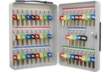 Image of Barska 50 Position Portable Key Cabinet w/Key Lock,Gray CB12948