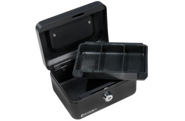 Image of Barska 6in. Cash Box w/ Key, Lifted Drawer CB1182