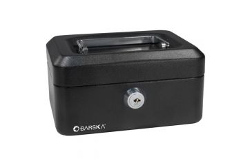 Image of Barska 6in. Cash Box w/ Key Lock, Closed CB1182