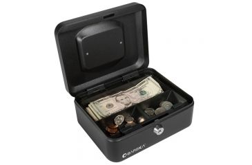 Image of Barska 8in. Cash Box w/ Key Lock, Open CB11830