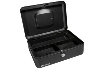 Image of Barska 8in. Cash Box, Key Lock, Open and Empty CB11830