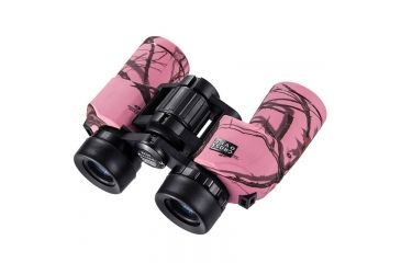 Image of Barska 8x30 Crossover Porro BaK-4 Prism Waterproof Binoculars, Mossy Oak Winter in Pink