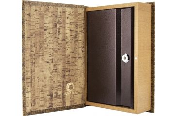 Image of Barska Antique Map Book Lock Box Safe w/ Key Lock, Brown, Outer Size 7 x 2.75 x 10.75 in CB12480