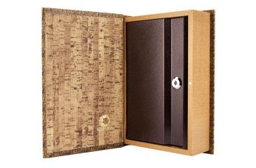 Image of Barska Antique Map Book Lock Box Safe w/ Key Lock, Brown, Outer Size 7 x 2.75 x 10.75 in CB12480