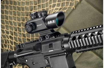 Image of EDEMO Barska AR-X 1x35mm Multi Reticle Red/Green Dot Scope, Black Matte, AC12176, EDEMO2