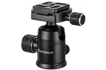 Image of Barska Ball Joint Tripod Head, 90 Degree Tilt, Connects to 3/8 - 16 Thread Tripod Screw, Black, Outer Size 2.5 x AF12544