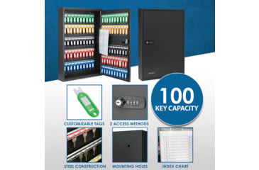 Image of Barska 100 Capacity Adjustable Key Cabinet