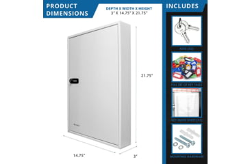 Image of Barska 100 Capacity Adjustable Key Cabinet