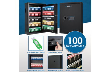 Image of Barska 100 Capacity Fixed Position Key Cabinet