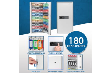 Image of Barska 180 Capacity Adjustable Key Cabinet