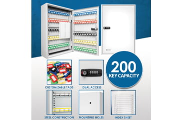 Image of Barska 200 Capacity Adjustable Key Cabinet