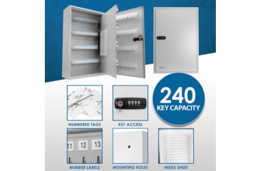 Image of Barska 240 Capacity Fixed Position Key Cabinet